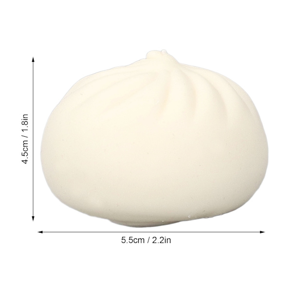24 st Bun Vent Ball Ångestlindring Bekväm Simulering Dumpling Squishy Stressboll för Äldre Barn och Vuxna Vit 5,5x4,5cm/2,2x1,8in