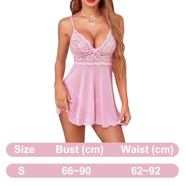 Sexiga Remmar-Pyjamas, Spets-Babydolls för Damer, Underklädes-Pyjamasset, Nattlinnen med V-ringning, Sexiga Klänningar, Minikjolar i Mesh-Spets, Sexig