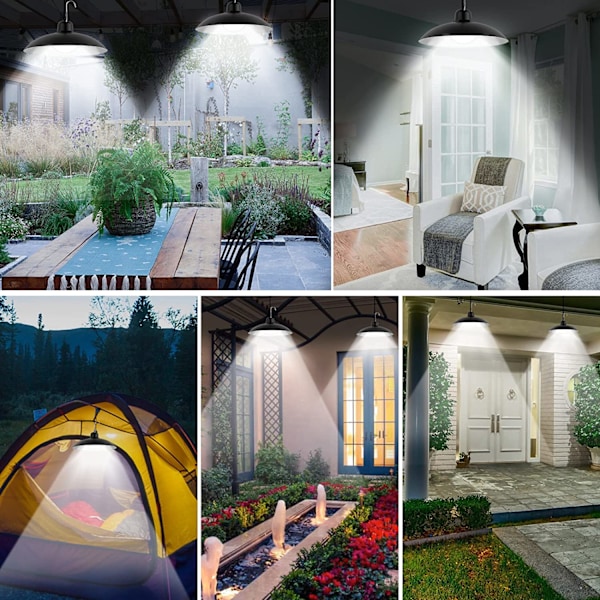 Innovativa solcellsdrivna hänglampor, polysilikonpanel för hög energiomvandling, kombinerat med superljusa LED-lampor och fjärrkontroll för anpassning