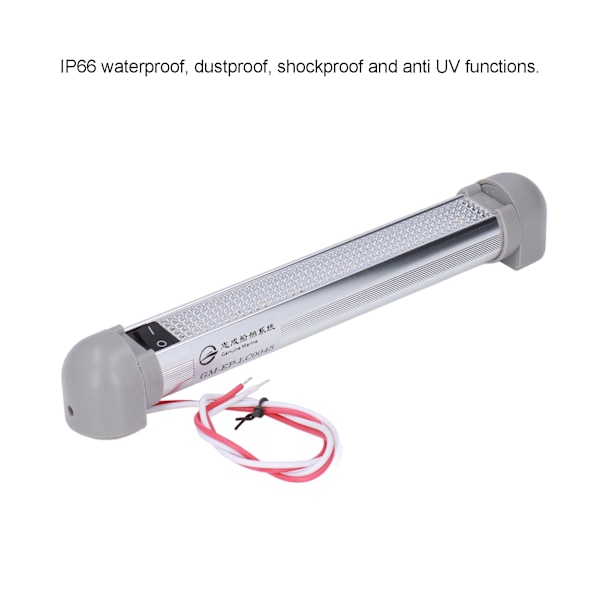 8,9 tum LED Markislampa DC12V/24V 2W 180° Rotation IP66 Vattentät 720LM PÅ/AV-brytare för Husbil Båt
