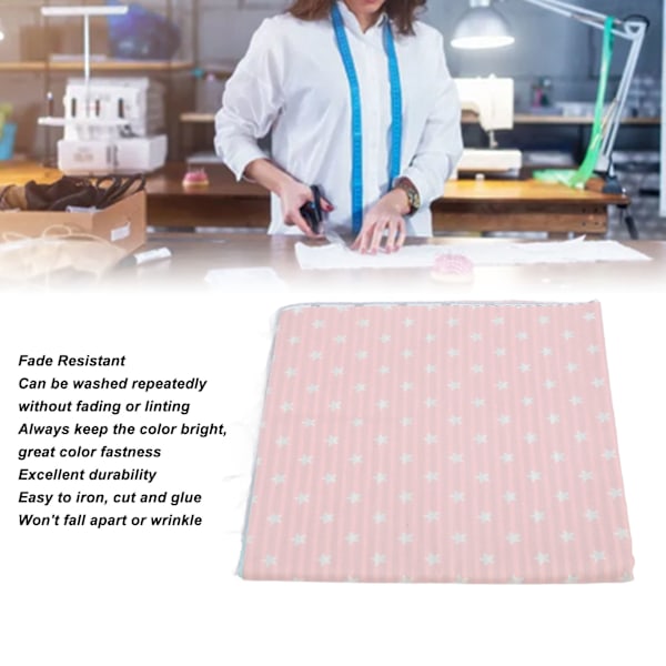 8 st Quilttyg Mjukt Andningsbart Hudvänligt Bomullssömnadstyg för DIY Hantverkskläder 50x50cm Rosa Grå