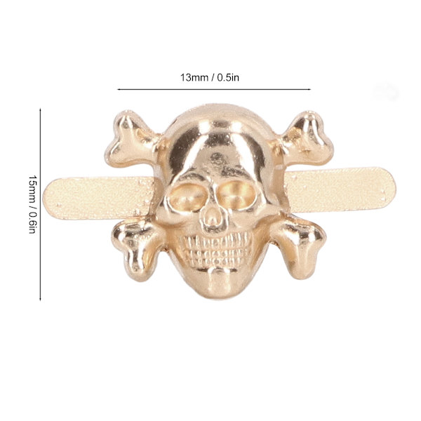 150 st Skull Rivets Fashionable Gothic Style Vackra Skull Stud Tillbehör för DIY Skor Kläder Väskor Guld