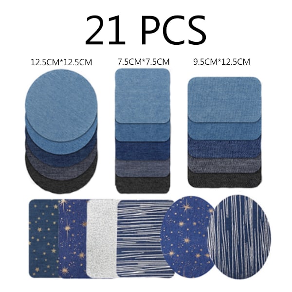 Stilfull Klädvård, Broderade Strykmärken för Kreativ Klädreparation, Dekorativa Denimlappar för Jeansjackor och Mer, Tvättbara