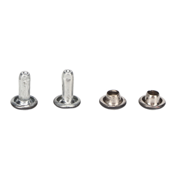 500 set lädernit 6x8mm pläteringsprocess rostskydd hög hårdhet järn dubbelsidiga nitar för hattväskor matt svart