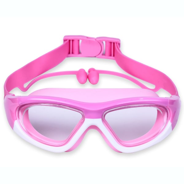 Simglasögon, Unisex simglasögon mot dimma för barn, klara dykglasögon med öronproppar, näsklämma, UV-skydd, breda barnglasögon med
