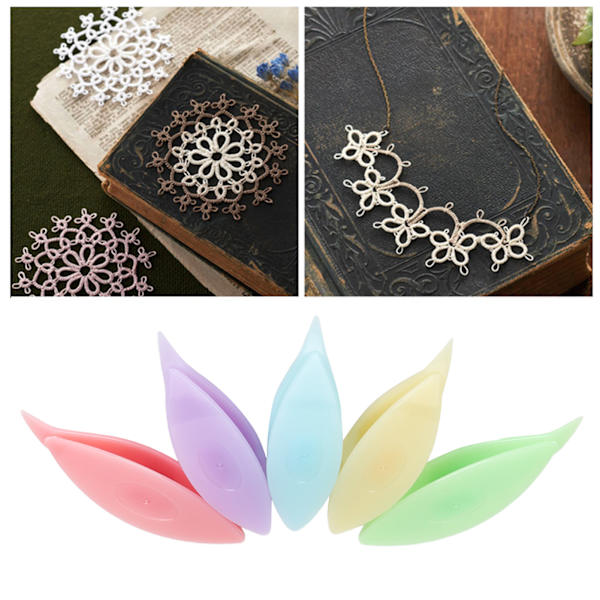 5 st Tatting Shuttle Set i Plast för Handgjord Spetstillverkning, Sytillbehör12308