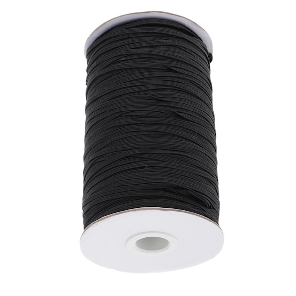 180 m elastisk stretchsnöre för kläder, klänning, sportbyxor, sytillbehör, svart, 3 mm elastiskt band, tunt