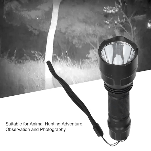 Nattvision ficklampa 850nm IR aluminiumlegering fyllningsljus infraröd ficklampa för äventyr och jakt på djur