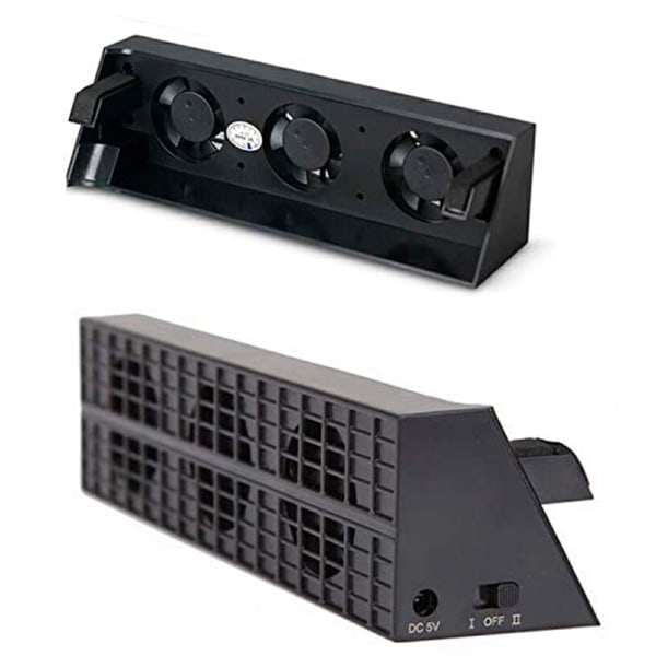 PS4 Slim Turbo-kylfläkt Extern USB-kylare, Automatisk temperatursensorstyrd radiatorvärmeavgas för Playstation 4 Slim
