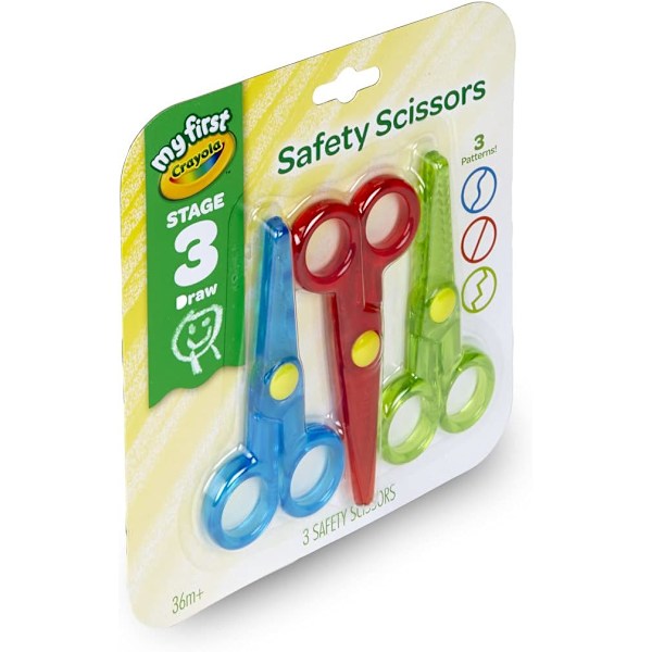 Säkerhetssax, konstmaterial för småbarn, 3-pack