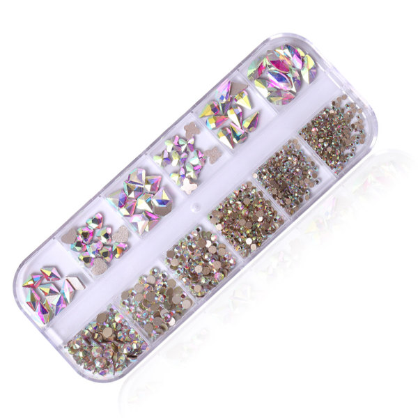 Nail Art Rhinestones Nail Crystals, Multi Shapes Flatback Nail