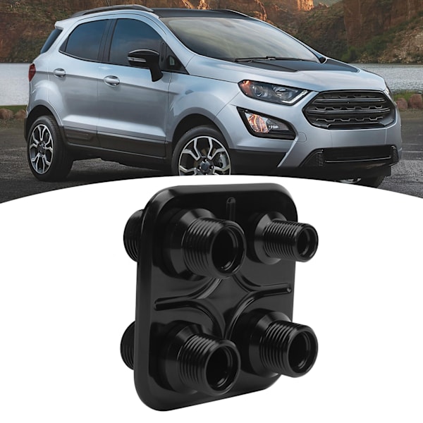 Bil 4-ports luftkonditioneringsbulkhead slangkoppling Universal modifiering Ersättning för GM PerformanceBlack