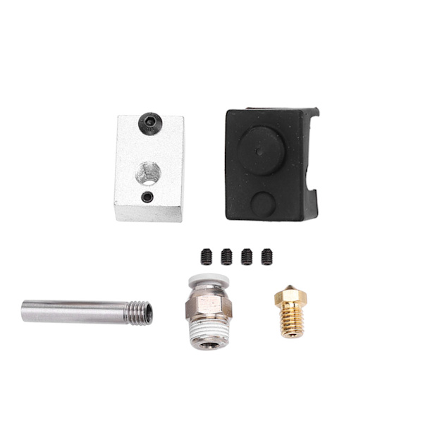 Extruder 3D-skrivare med Mini Uppvärmningsblock Värmeisolering V6 Munstycke Kit Tillbehör