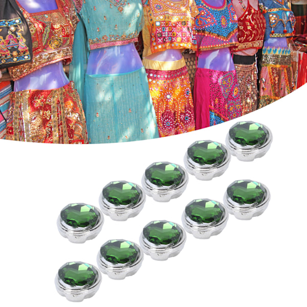 10 st klorhinestone 10x14mm ovala klolösa kanter okrokad kläder väskor skor hattar handsydda accessoarer (grön)