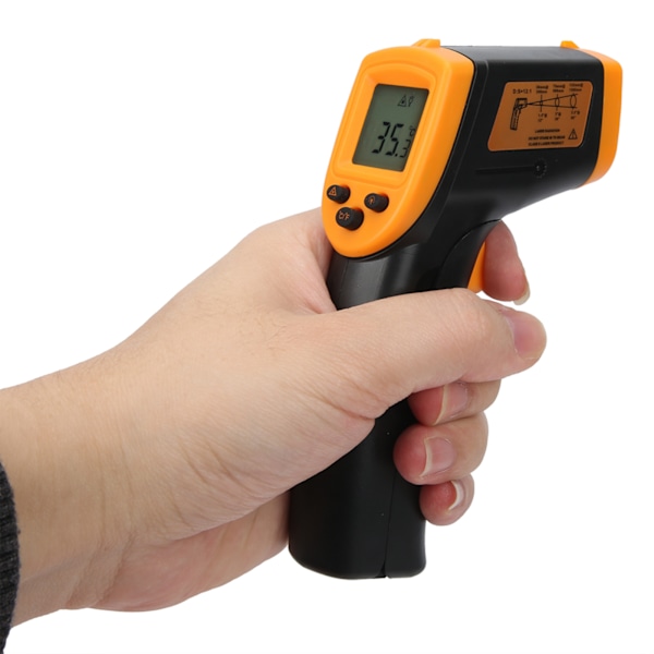 HW600 NonContact Termometer LCD Infraröd Digital Temperaturmätare Termometer (Gul )