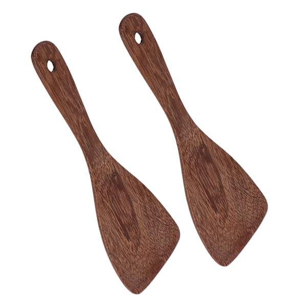 Platt Träslev För Matlagning, Non-stick Träspatel Värme- och Vattentålig, Slät Yta, Brett Användbar Köksredskap Ergonomisk