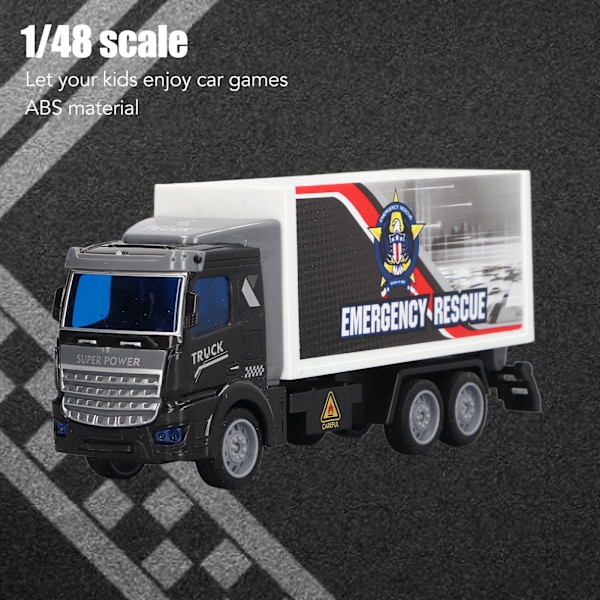 Dragbil i skala 1/48 ABS-material Fina detaljer Levande utseende Nödbil Transportbil Leksak Flat Head Truck