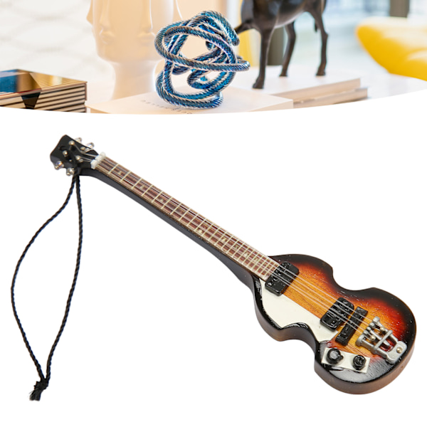 Miniatyr elektrisk gitarrmodell innovativ simulering handgjord trägitarr dekoration för presenter samling 13