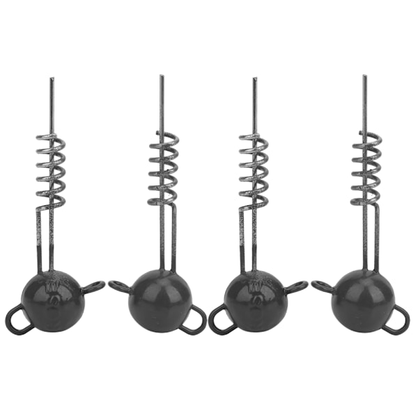 4PCS Skruvfixerat fiskebete runt huvud jig sänke motvikt block infoga i mjuk plastbete för mjuk mask simning
