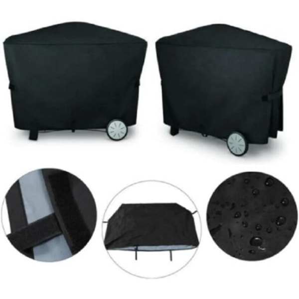 BBQ Gas Grill Cover Duty 210D Oxford Cloth för Weber Q2000 Q3000 Series Vattentät Väder UV-resistent Hållbar och Bekväm