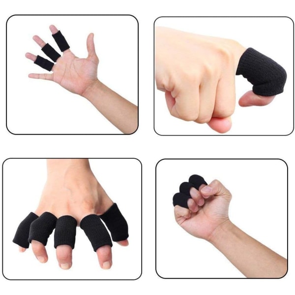 Itoda Elastic Fingers Protector Sport Fingerstödärmar Tumbyxor Andningsfingerstöd ärm Artrit Stretchigt stöd Sporthjälpmedel för