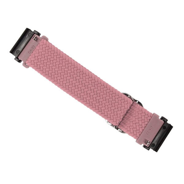 Nylonflätad klockarmband justerbart spänne armband ersättning sportklockarmband för Fenix 7 6 5 rosa