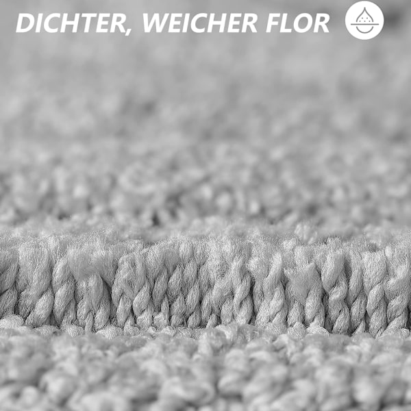Badrumsmatta, mjuk mikrofiber badrumsmatta, vattenabsorberande, djupluggad badrumsmatta, halkfri tvättbar, fluffig badrumsmatta för dusch, badrum, badkar