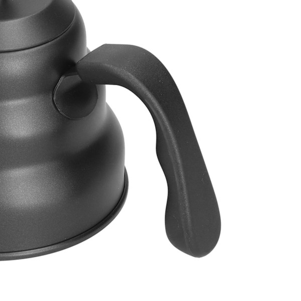 PTFE Rostfritt Stål Tekanna Kaffe Vattenkokare Svanhals Pip Häll Över Kaffetillverkare Droppkokare Svart 1L