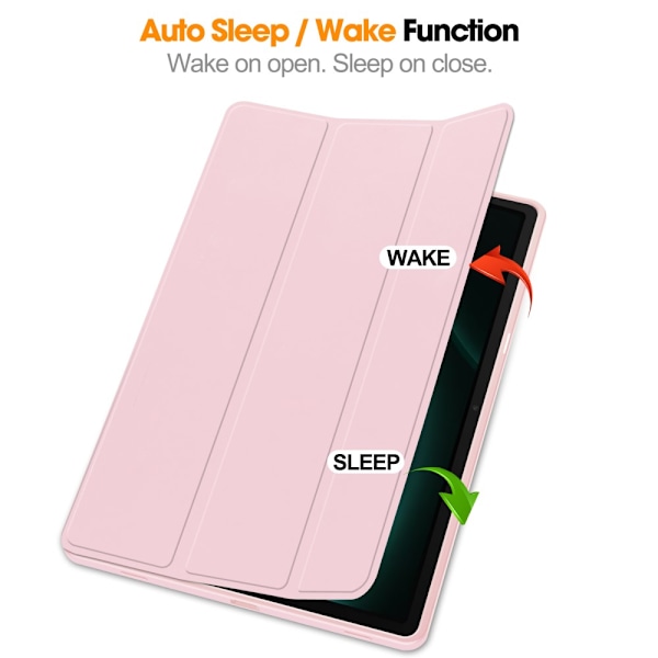 Samsung Galaxy Tab S9 FE Plus Fodral Tri-Fold Med Pen-hållare Ro