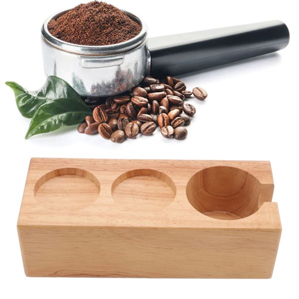 Kaffe Filter Tamper Hållare Bok Trä Miljöskydd Kaffe Tamper Station Bas för Hem Bar Cafe Trä Färg