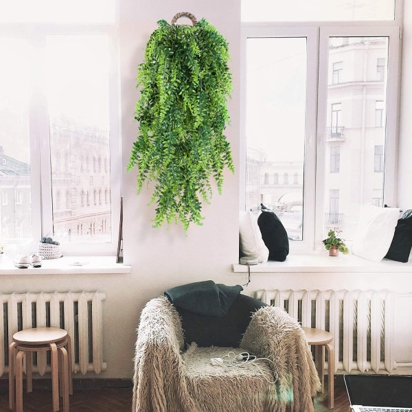 2st konstgjorda hängande växter falska murgröna löv dekor för inomhus