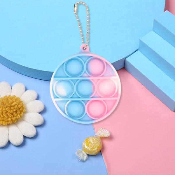 Mini Pop Toy, Nyckelring Pop Bubble Popping Sensory Toy, för