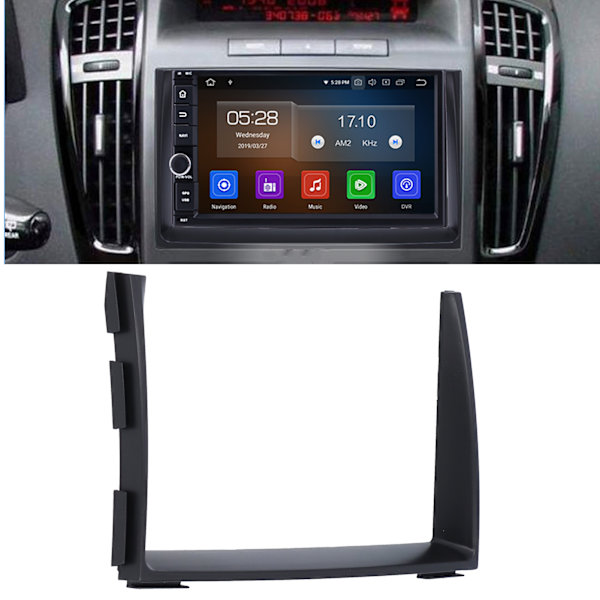 2‑DIN Facia Trim Kit Navigation Fascia Central Control Audio DVD Panel Passar för KIA CEED 2010‑2012