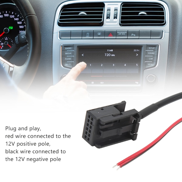 Bluetooth 5.0 Aux-ingångs ljudmusikadaptermodulkabel för Opel Agila Antara Astra H
