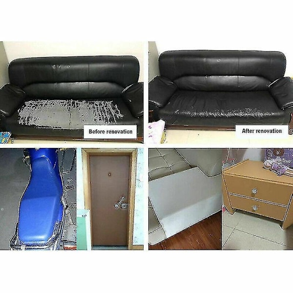 DIY Hantverksmaterial, Vacker och Generös Syntetiskt Läderlapp för Möbler, Självhäftande, Professionell Baksida, Vattentät