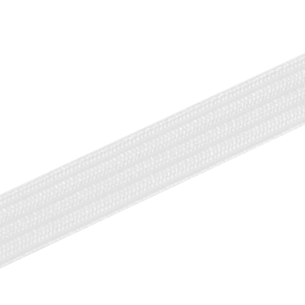 200 meter/rulle elastiskt band med hög elasticitet, multifunktionellt för skyddskläder, 6 mm bredd, vitt
