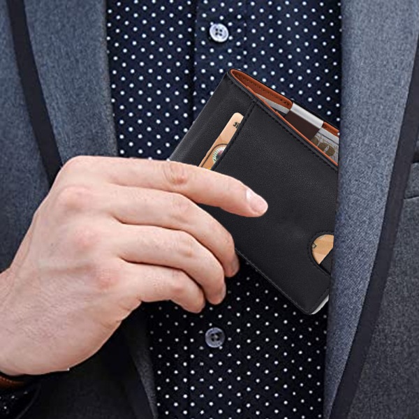Ultratunn plånbok för män med plånbok, kreditkortshållare för män,