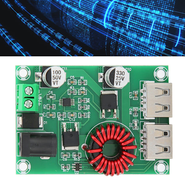 Dubbel USB-utgång Buck-modul Spänningsomvandlare Reducerare Regulator Reduceringskort XHM224