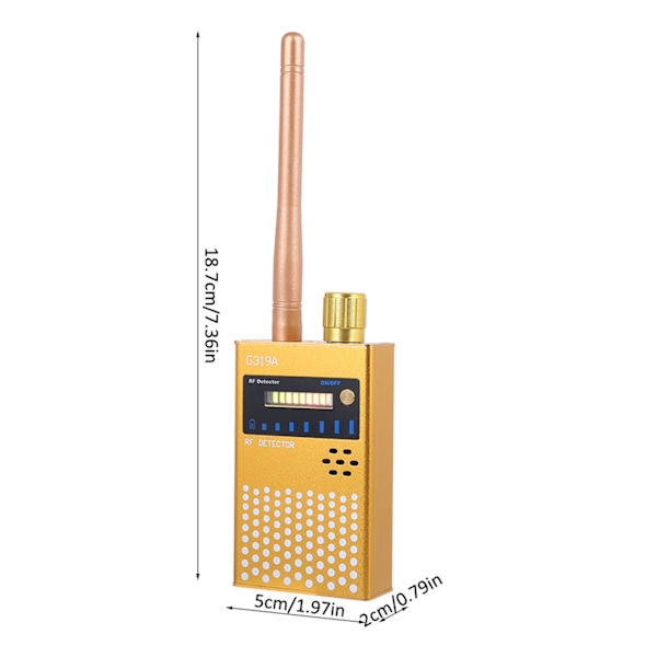 G319 Aluminiumlegering Professionell Högkänslig Utomhus Lokaliseringsdetektor GPS Mobiltelefon Detekteringsutrustning 110-220V