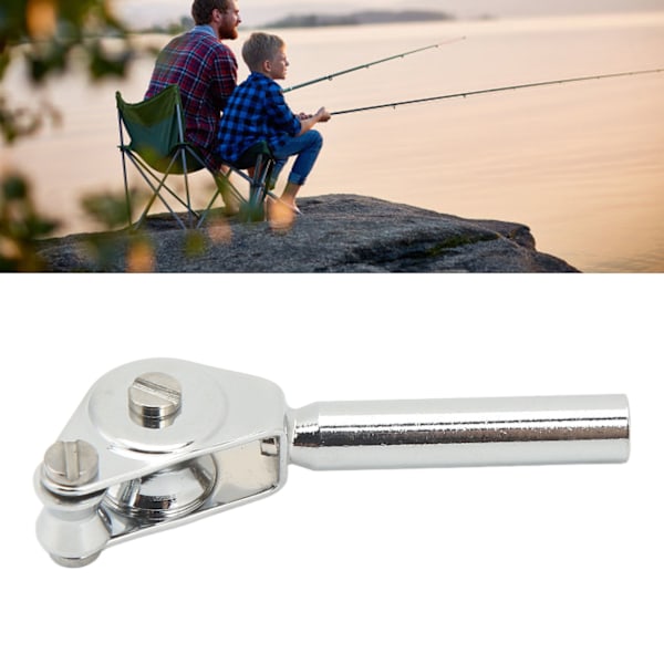 Fiske Rullguide Aluminiumlegering Fiske Dubbel Remskiva Guide Rod Spöguide för Fiske Utrustning Tillbehör 5mm/0.2in