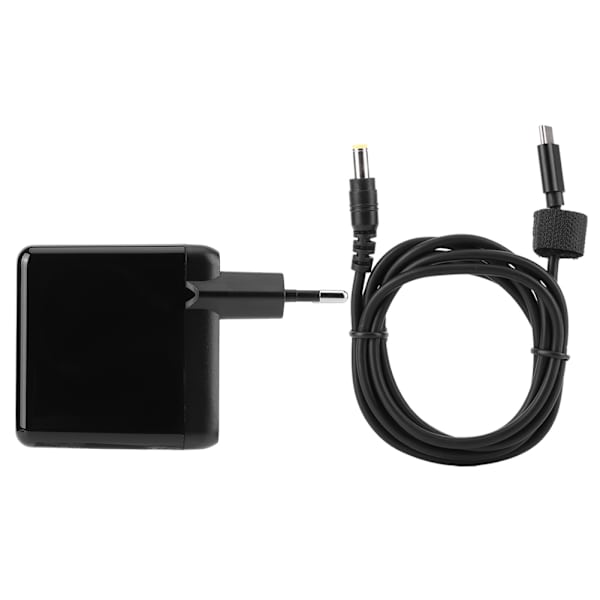 Strömadapter PD45W Brandsäker Material Typ‑C till Typ‑C Datakabel med Typ‑C till DC5525 EU-kontakt AC100‑240V