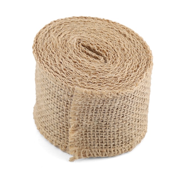 1M/3M/5M Rustik Bröllopsdekor Naturlig Jute Hessian Burlap Band Spets Trim