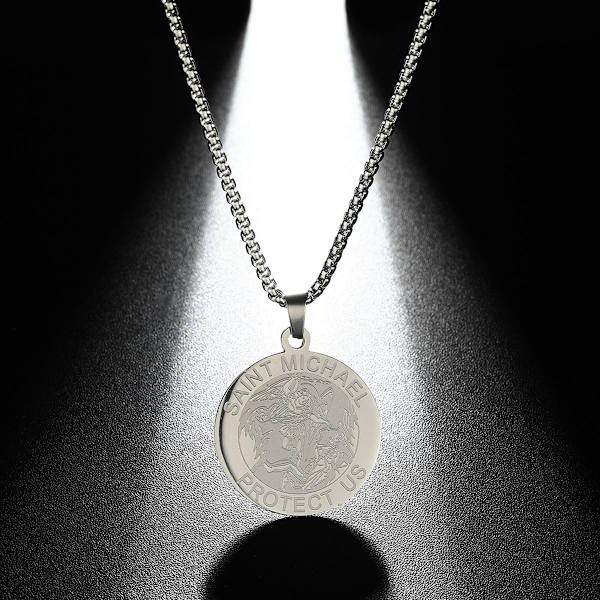 Philip Jones St Christopher-halsband i rostfritt stål för män
