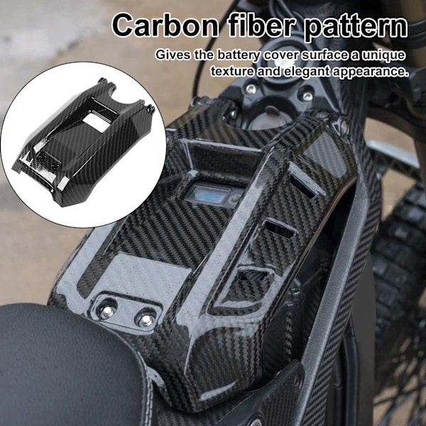 Elektriskt Dirt Bike Batterilucka Kolfibermönster Batteriskydd Ersättning för SUR‑RON Light Bee X S