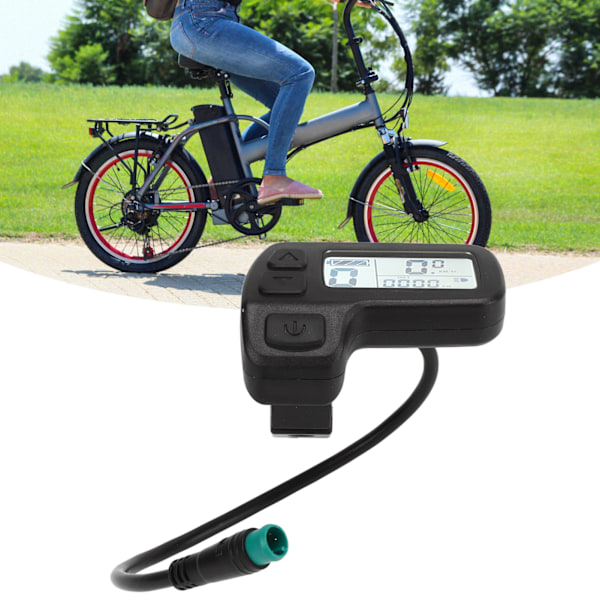 Elektrisk cykel LCD-display Vattentät kontakt Data Display Meter 24V 36V 48V Universal för elcykel