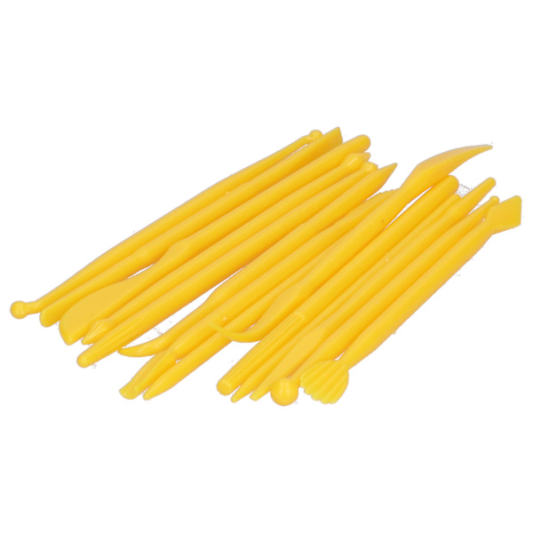 14PCS/Set Plastlera Modellering Verktyg för Formning och Skulptur Tårta Prägling DekorGul