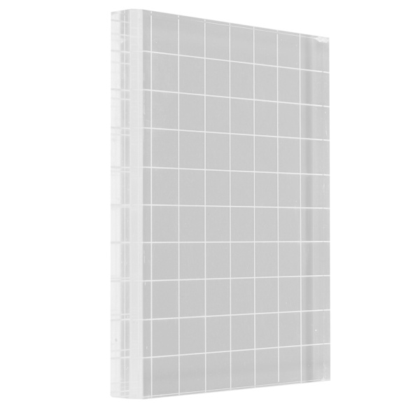 Akryl stämpelblock Genomskinliga linjer Transparent styv DIY Genomskinlig stämpelblock för kort Anteckningsböcker Dagböcker Inbjudningar