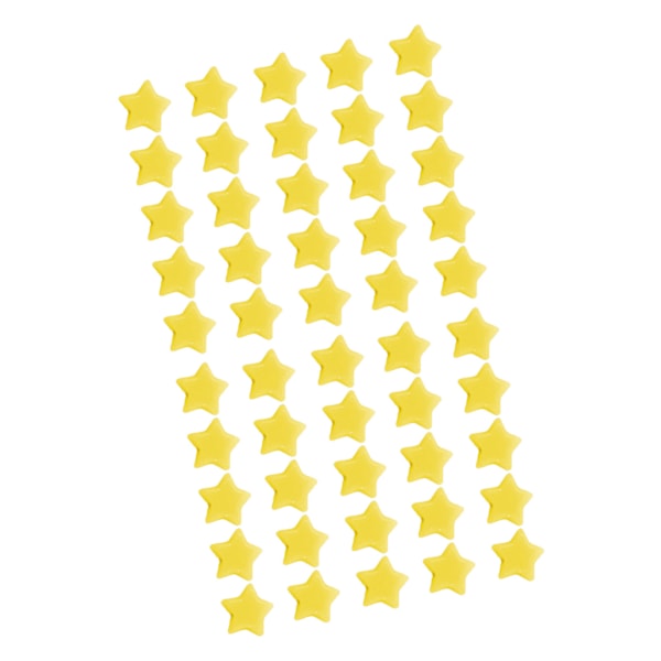 50 stjärnformade stickskydd söta akryl virknålsspetsskydd gula