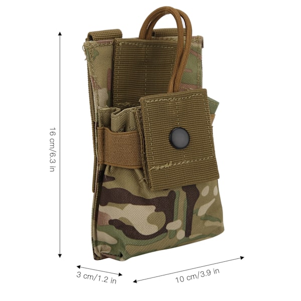 Multifunktionell Molle Radiohållare Holster Walkie Talkie Väska Påse för Tvåvägsradio (Armégrön)