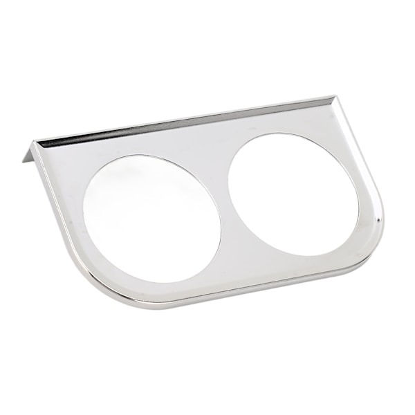 2 Håls Mätarpanel 2‑1/16 Tum 52MM Universal Metall Bilmätare Fäste Instrumentpanel Silver